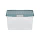 image 4 of Wham Clip 5x 25.5L Square Plastic Storage Boxes with Clip Lock Lids. Ideal for Home, Office, Toys & More - Clear/Green Milieu | Green | Green Milleu | 5