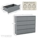 image 3 of Vida Designs Denver 8 Drawer Chest of Drawers Bedroom Storage, Grey