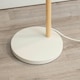 image 3 of ValueLights Adrianna Wooden Hanging Floor Lamp with White Drum Lamp Shade and LED Bulb
