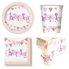 Christening Pink Theme 8 Person Value Party Pack