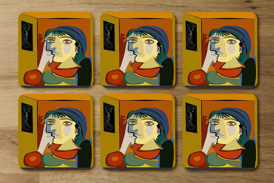image 1 of thinking woman (Placemat & Coaster Set)