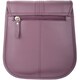 image 2 of Genuine Soft Leather Sadle Bag Style Crossbody Shoulder Handbag Purple | Grape