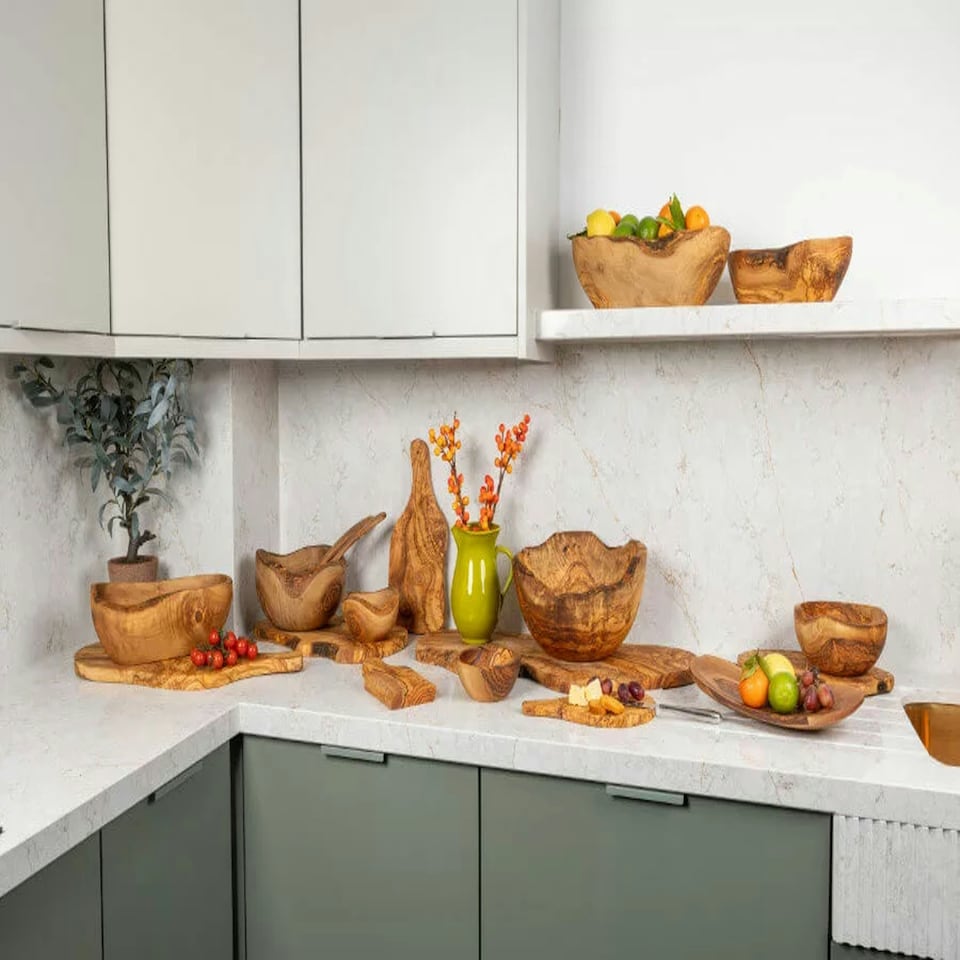 image 1 of Verano Spanish Ceramics Olive Wood Large Deluxe Chopping Board - 60-65cm Brown