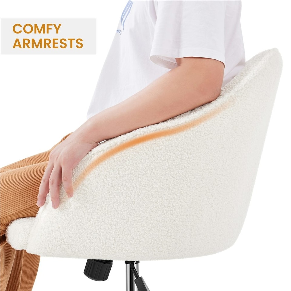 image 1 of Yaheetech Soft Height Adjustable 360° Swivel Computer Chair