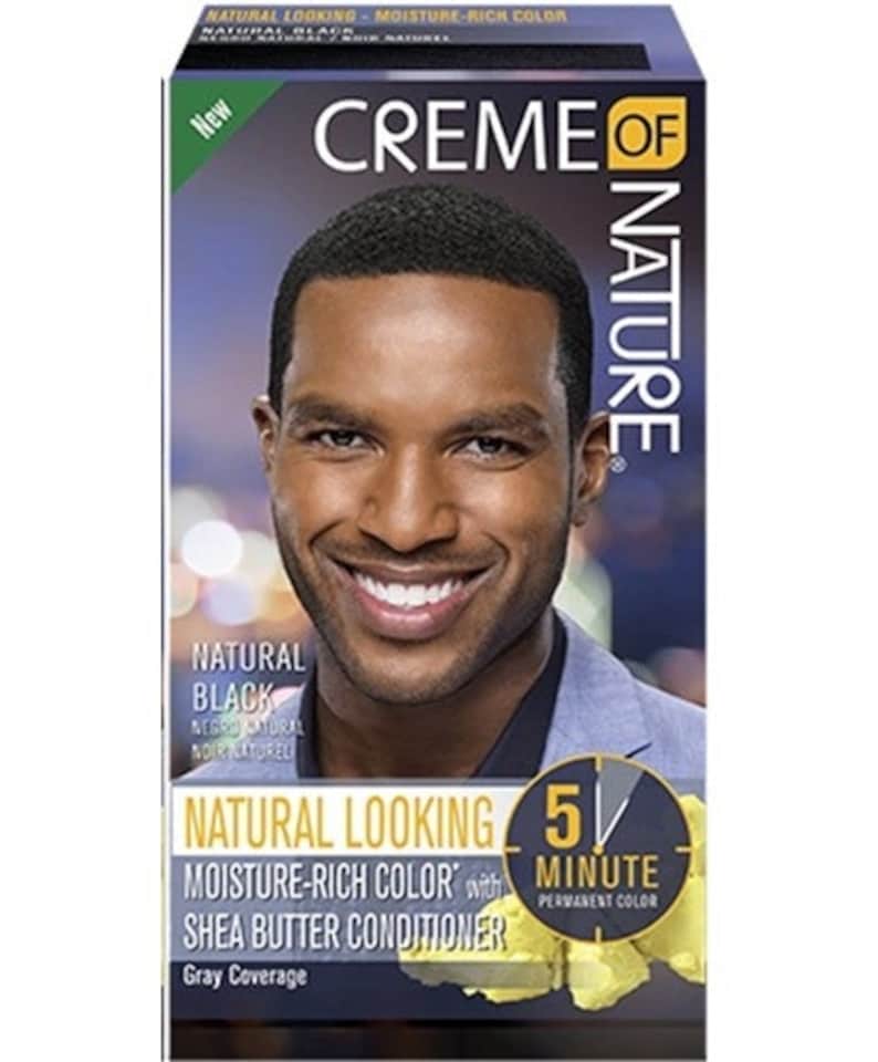 Creme Of Nature Mens Moisture Rich Hair Color With Shea Butter Conditioner Natural Black1 Application