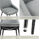 image 5 of Bar Stool Siera with backrest, padding and soft fabric - Set of 4 Grey | Woven Fabric Grey/Black
