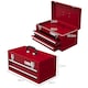 image 3 of DURHAND 2 Drawer Tool Chest, Lockable Metal Tool Box with Ball Bearing Runners, Portable Toolbox, 460mm x 240mm x 220mm, Red