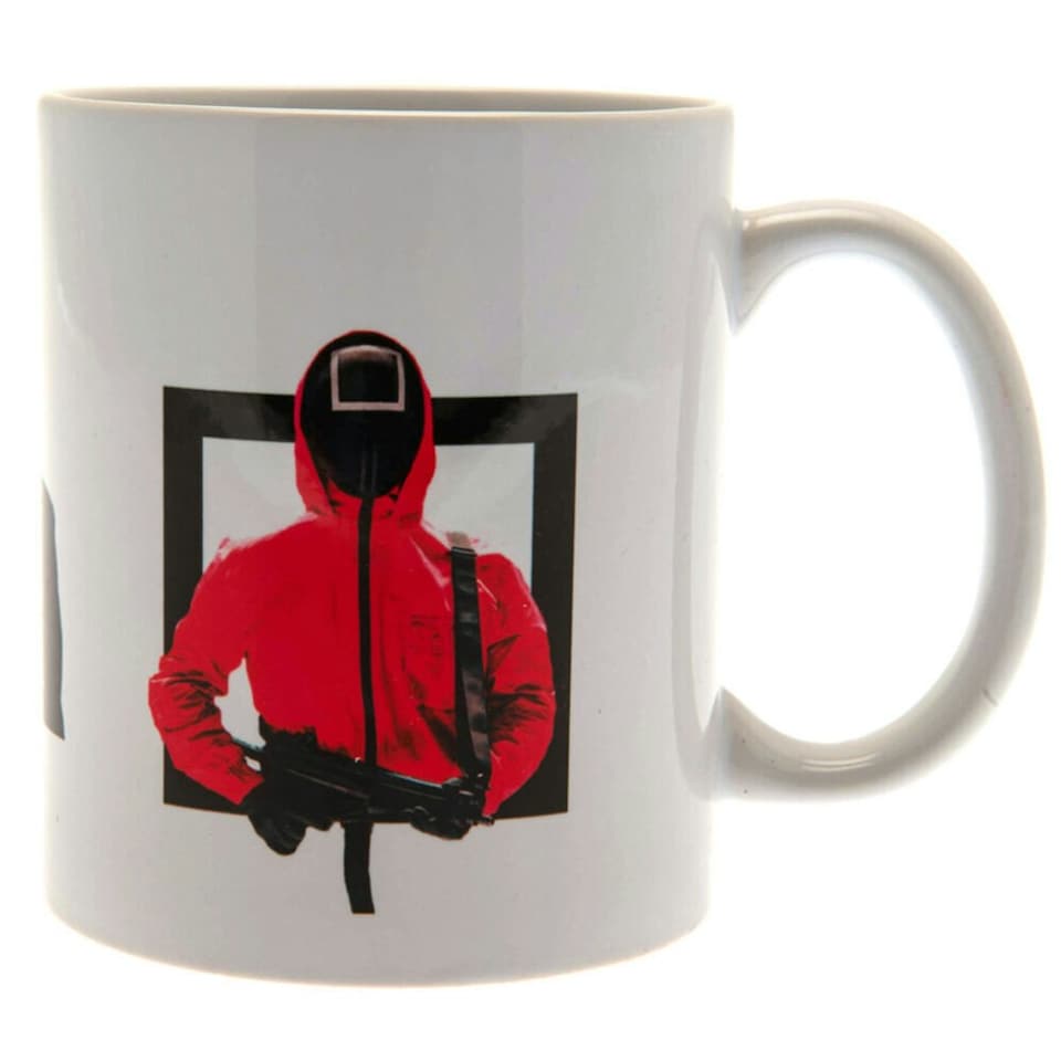 image 1 of Squid Game Workers Mug - White/Red/Black - One Size