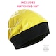 image 7 of Adult Yellow Rapper Ali Costume – 1980s Fancy Dress Outfit with Jacket, Beard & Gold Chain Yellow | 2XL
