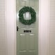 image 3 of 60cm Pre Lit Plain Green Christmas Wreath with Warm White LEDs and 160 Tips