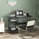 image 2 of HOMCOM Computer Writing Desk w/ Shelf PC Workstation for Home Office Black