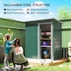 image 3 of Outsunny 5 x 3ft Garden Storage Shed with Sliding Door and Sloped Roof, Lean to Outdoor Equipment Tool Shed for Garden, Green