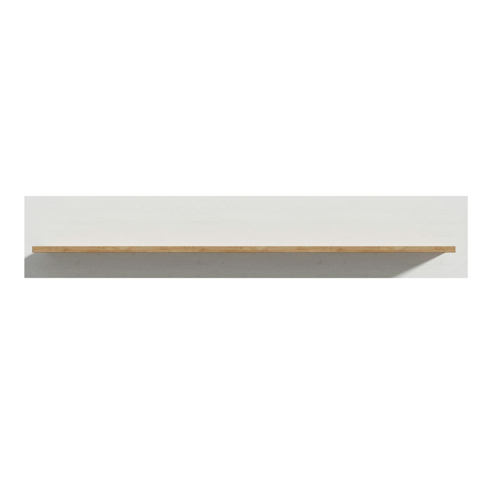 image 1 of Bohol 160cm Wall Shelf in Riviera Oak/White