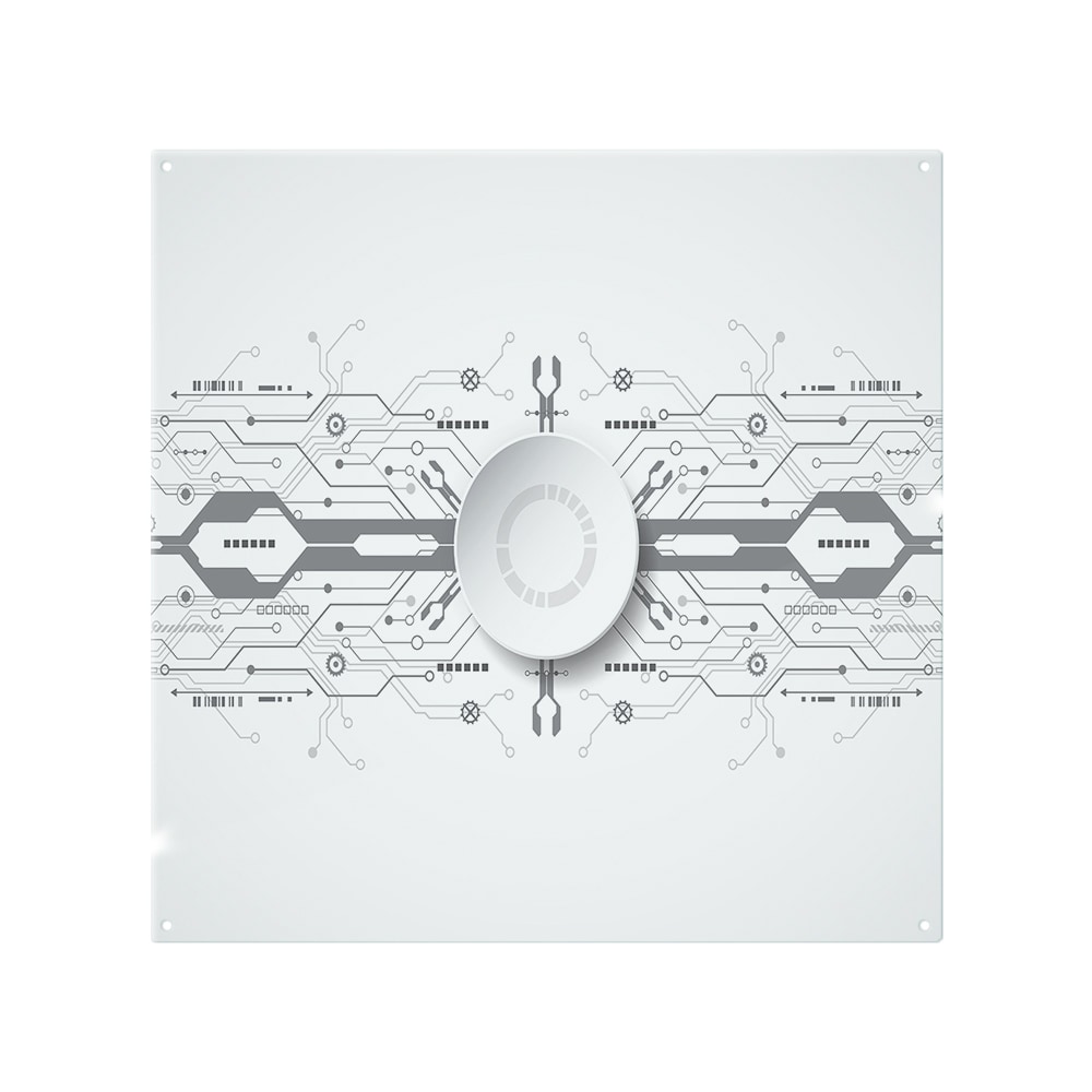 Concept With Various Technology Elements Splash Back White
