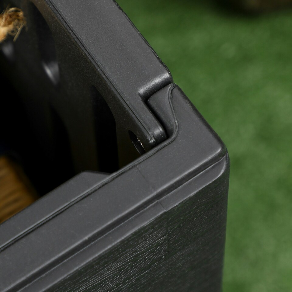 image 1 of Outsunny 336 Litre Rolling Outdoor Garden Storage Box, Plastic Container, Black