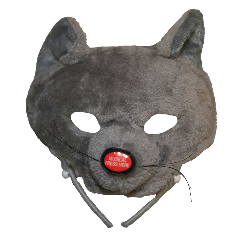 image 1 of Bristol Novelty Unisex Adults Rat Mask With Sound - Dark Grey - One Size