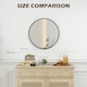 image 6 of HOMCOM Wall Mirror for Living Room Bedroom, 61 cm Circle Bathroom Mirror, Black
