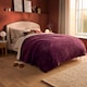 image 2 of Silentnight Heat Genie Self Heating Giant Blanket Purple | Berry