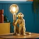 image 2 of ValueLights George Monkey Gold Table Lamp & Bulb | Gold