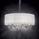 image 2 of Swan  3 Light Multi Arm Ceiling Pendant Chrome, Glass Three, E14