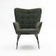 image 1 of Vera Velvet Occasional Living Room Modern Accent Chair (Green)