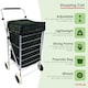 image 7 of 4 Wheel Folding Shopping Trolley Bag Cart Market Laundry