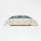 image 4 of Homescapes Safi Handwoven Fringed Navy & Cream Kilim Cushion - 45 x 45 cm Blue