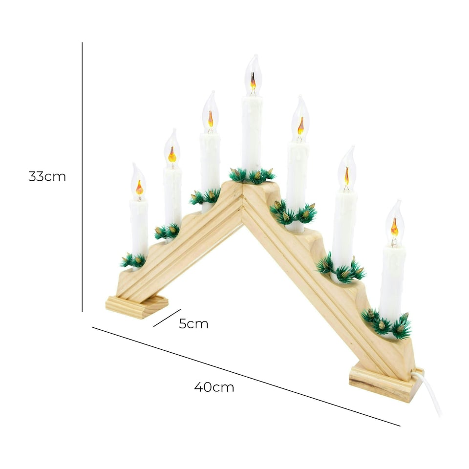 image 1 of The Christmas Workshop 70800 Wooden Christmas Candle Bridge