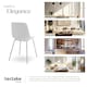 image 5 of Dining Chair Mave - large plastic seat, ergonomic, high backrest, 120 kg load capacity - Set of 2 White | White/Chrome