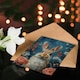 image 4 of Cute Bunny Spring Flowers Girl Boy Kids Daughter Son Birthday Card