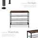 image 3 of Shoe Rack Newport - surface shelf and 3 grid shelves, industrial style | Brown | Industrial wood dark, rustic | 80,50 x 30,50 x 72,50 cm | 1