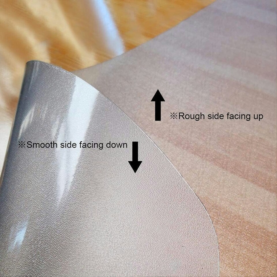 image 1 of Clear Chair Mat for Hard Floors, 90x120cm Rectangular, High Impact Strength, Non-Slip, Non-Recycling Material Clear