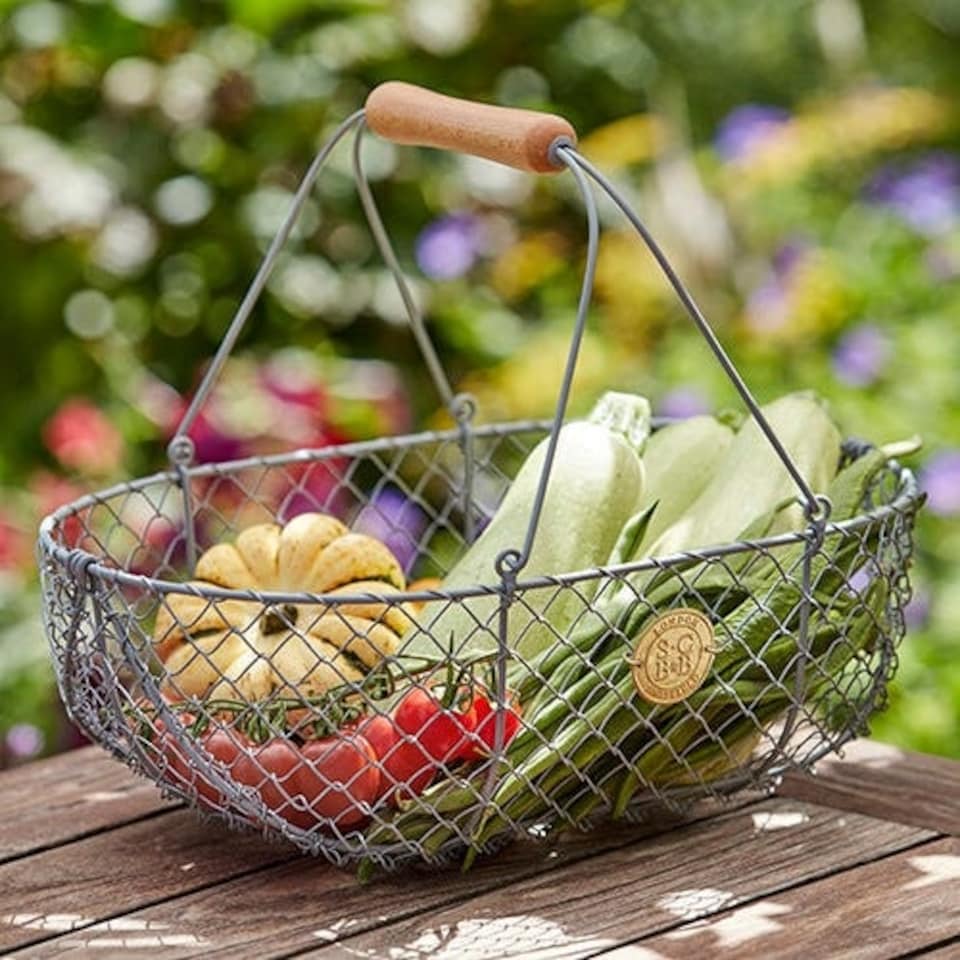 image 1 of Burgon & Ball Sophie Conran Large Harvest Basket Grey