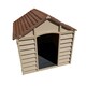 image 7 of Large Plastic Dog Kennel / House in Brown – 86cm x 84cm x 82cm