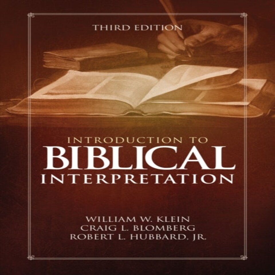 Introduction To Biblical Interpretation