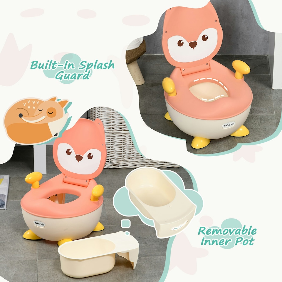 image 1 of ZONEKIZ Infant Potty Training Toilet with Splash Guard