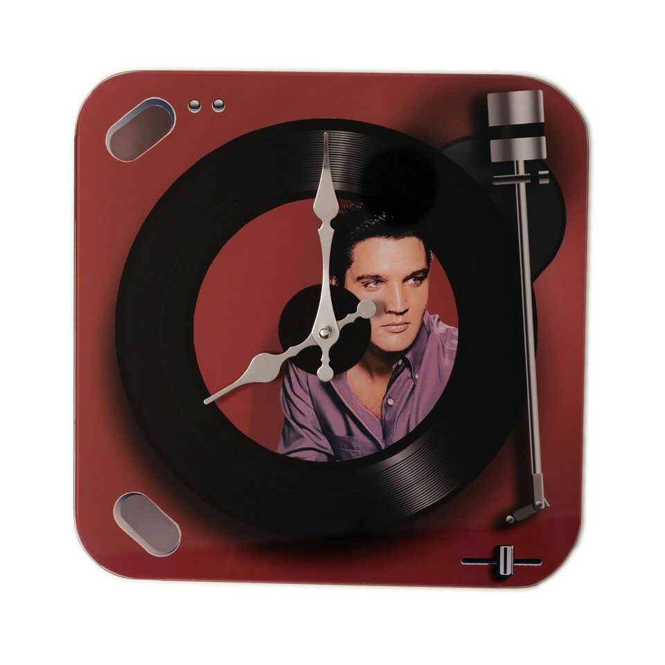 Iconic Collection Record Player Wall Clock | Red