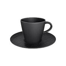 Villeroy & Boch Manufacture Rock Noire Coffee Cup & Saucer