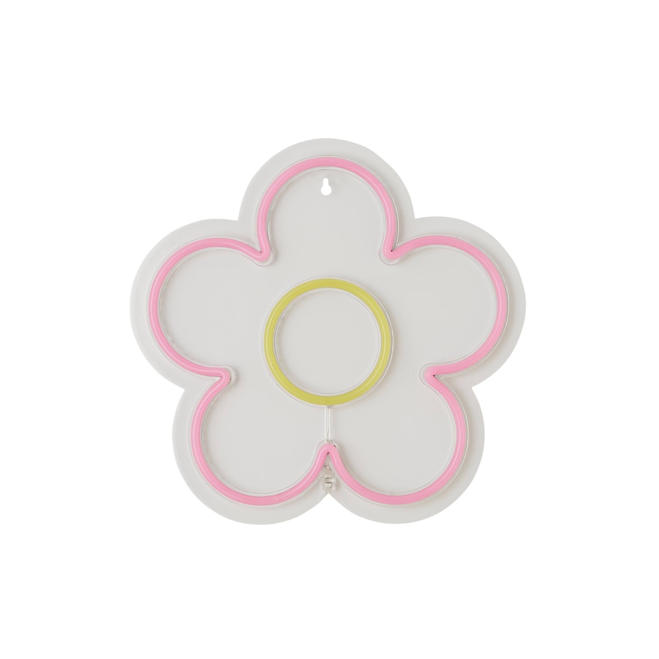 image 1 of ValueLights Flower Neon Sign Deoration Wall Light | Multi