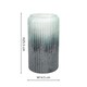 image 7 of Verre Frosted Ribbed Glass Vase Gold