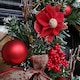 image 10 of Premier 40cm Christmas Red Dressed Festive Wreath With Baubles Bows And Pinecones