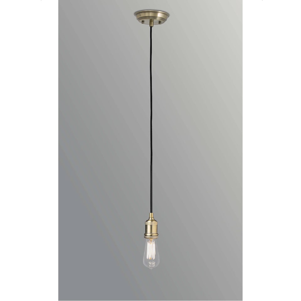 image 1 of Art 1 Light Ceiling Pendant Antique Brass, E27