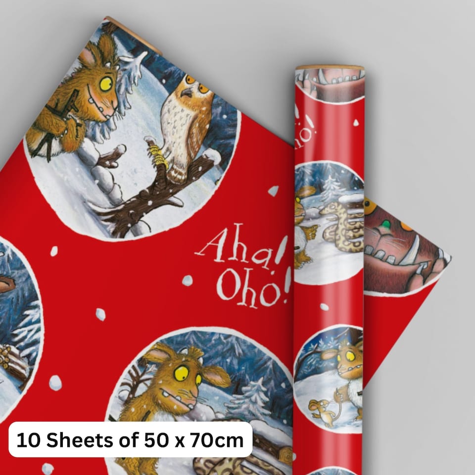 The Gruffalo Christmas 10 Sheets & 10 Tags Gift Wrap
