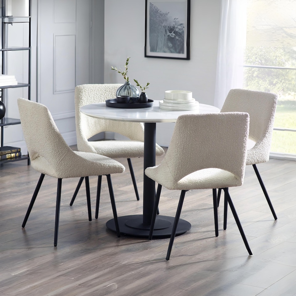 image 1 of Luca 80cm Round Dining Table White
