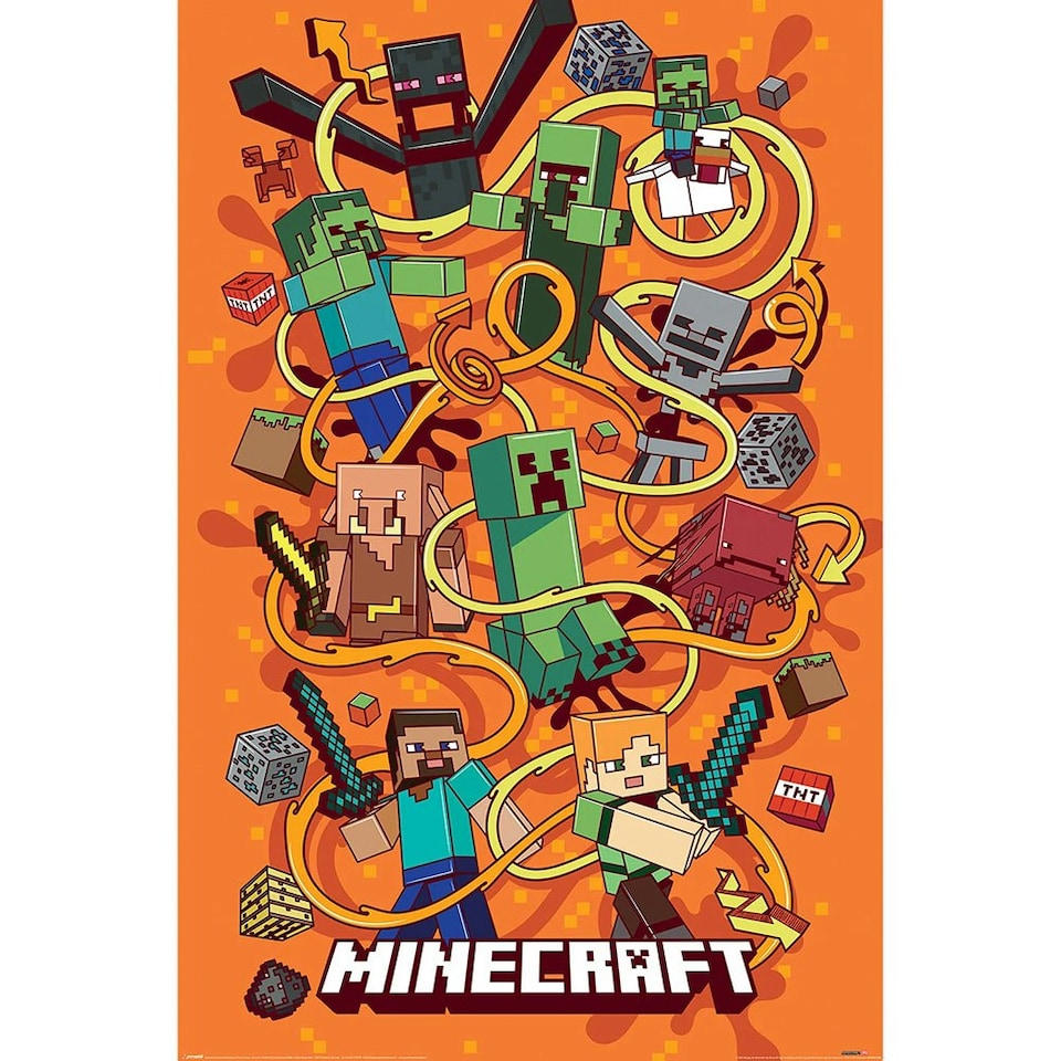 Minecraft Funtage Poster - Multicoloured - 91cm x 61cm