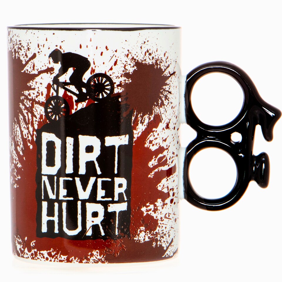 image 1 of Dirt Never Hurt Bike Mug - Novelty Gift