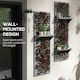 image 10 of Outsunny Wall Mounted Plant Stands Set of 2 with Shelves and Slatted Trellis