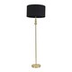 image 4 of ValueLights Marissa Black Fabric Drum Shade with Brushed Gold Stacked Ball Floor Lamp