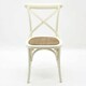 image 3 of French Cross Back Dining Chair - Elm Wood - L46 x W49 x H88 cm - Antique Cream White
