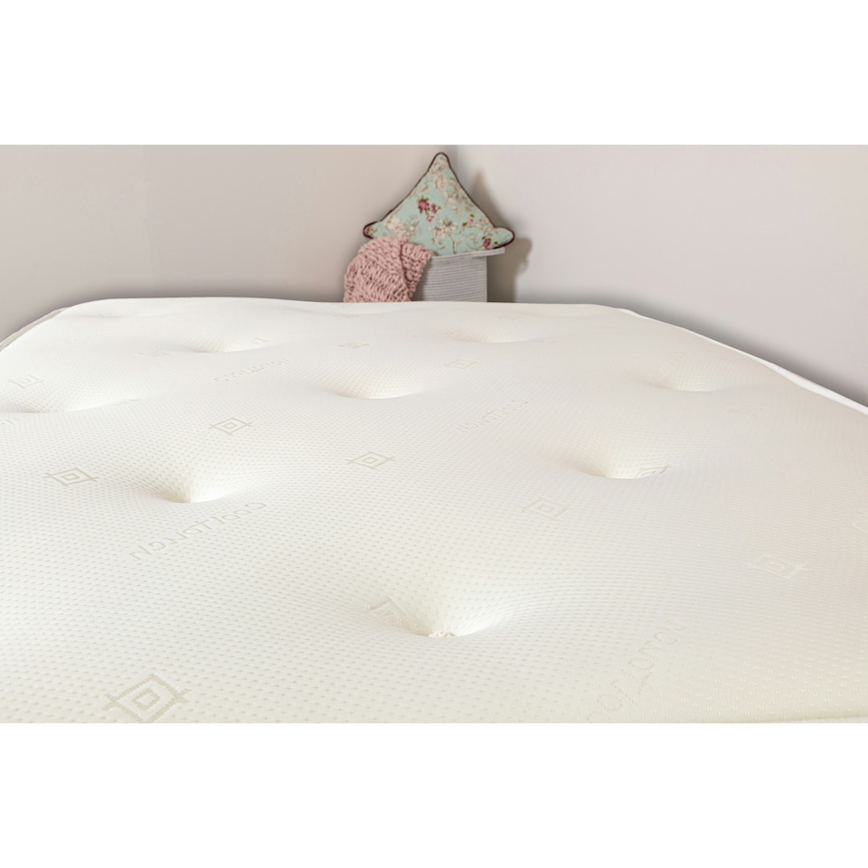 image 1 of 3-Tac Hand-Tufted Hybrid Mattress - 20cm Deep, Quilted Soft Sleep Surface | White | Double